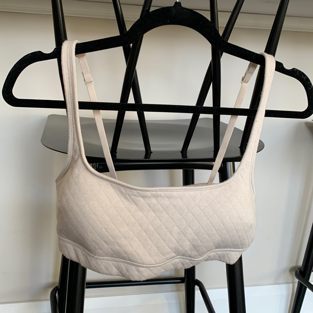 Cream Quilted Lounge Bralette (New)